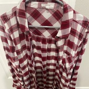 Maroon button blouse